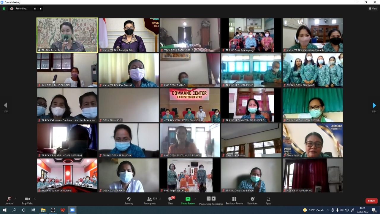 podiumnews.com-PKK Bali Gelar Webinar 'Hidup Sehat dan Bahagia di Masa Tua'